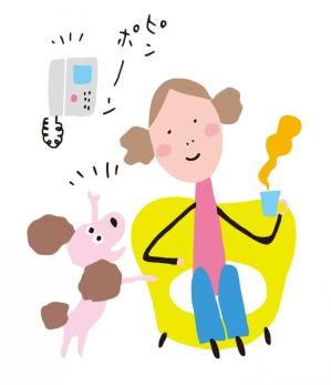 来客を知らせてくれる聴導犬 来客を知らせてくれる聴導犬